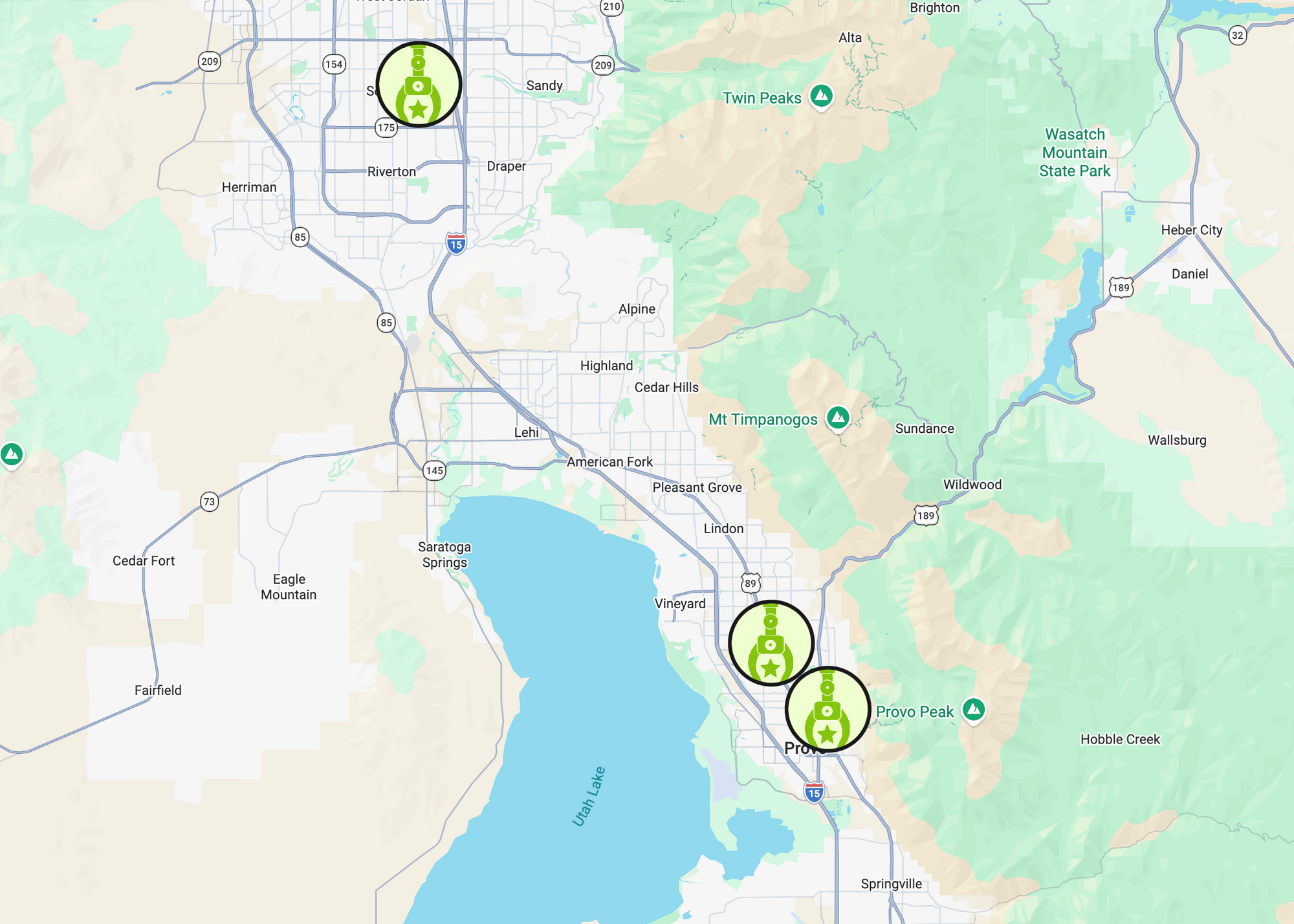 Store locations map